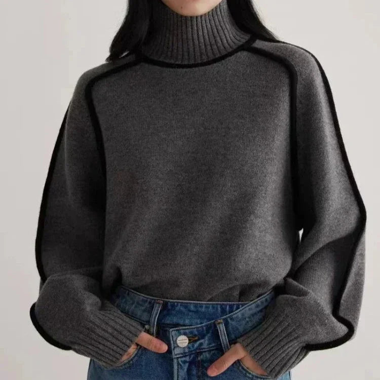 Women's wool turtleneck sweater