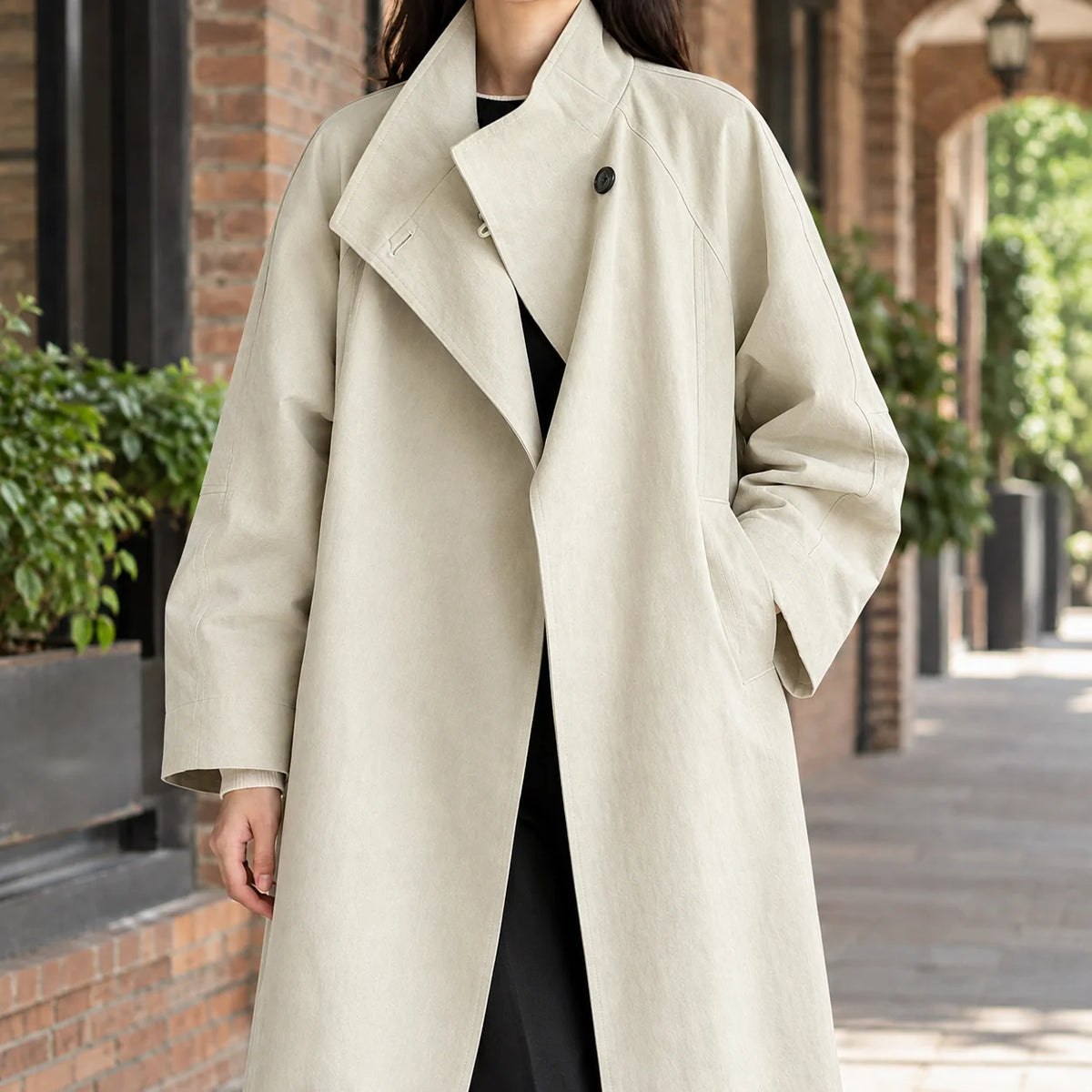 Winter overcoat in brown