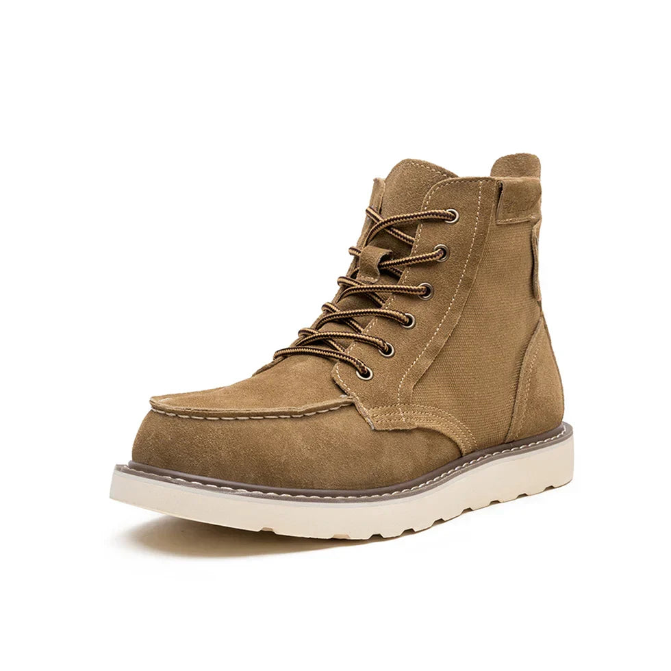 Xavier moc toe boots, back view