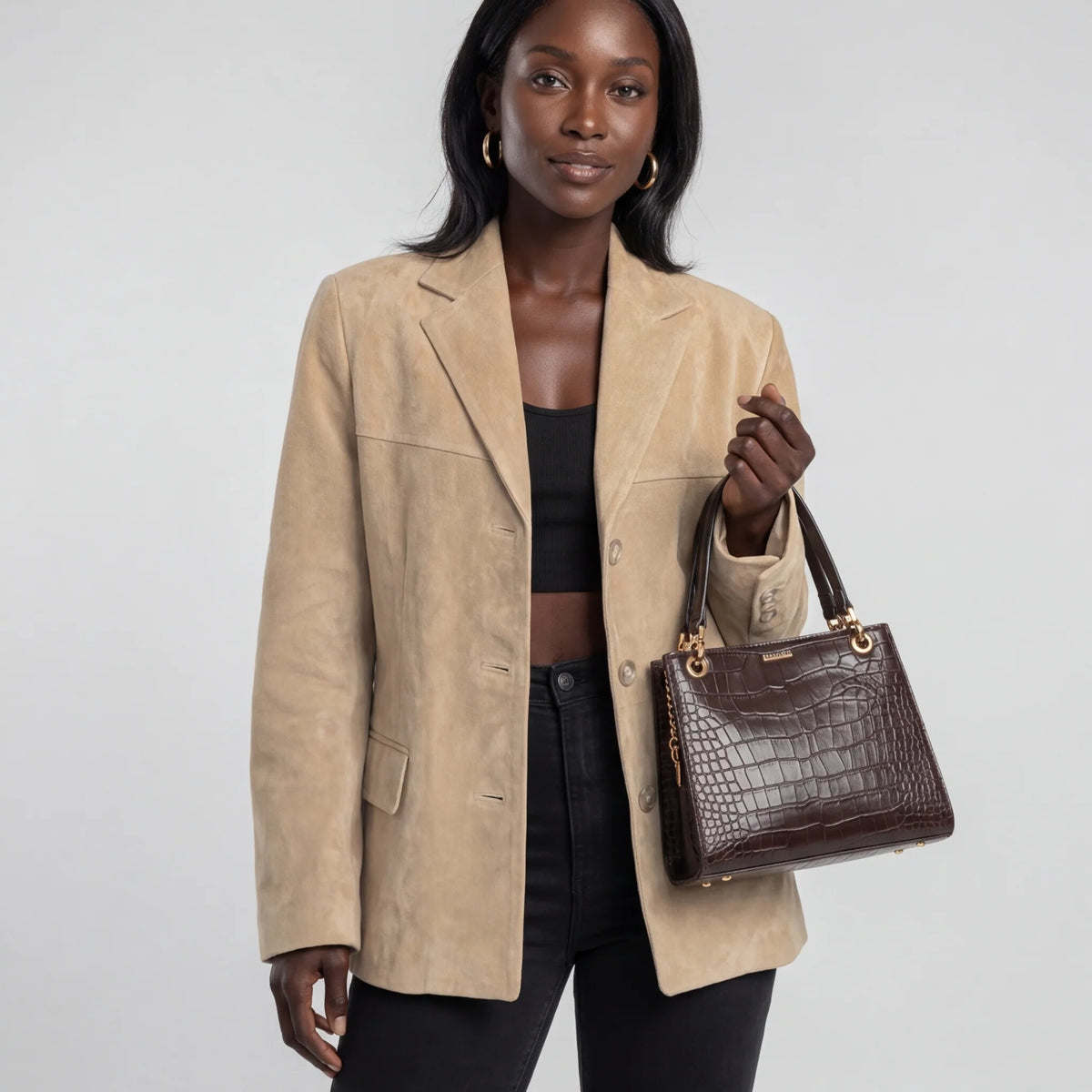 Serenity wool blend overcoat, back view