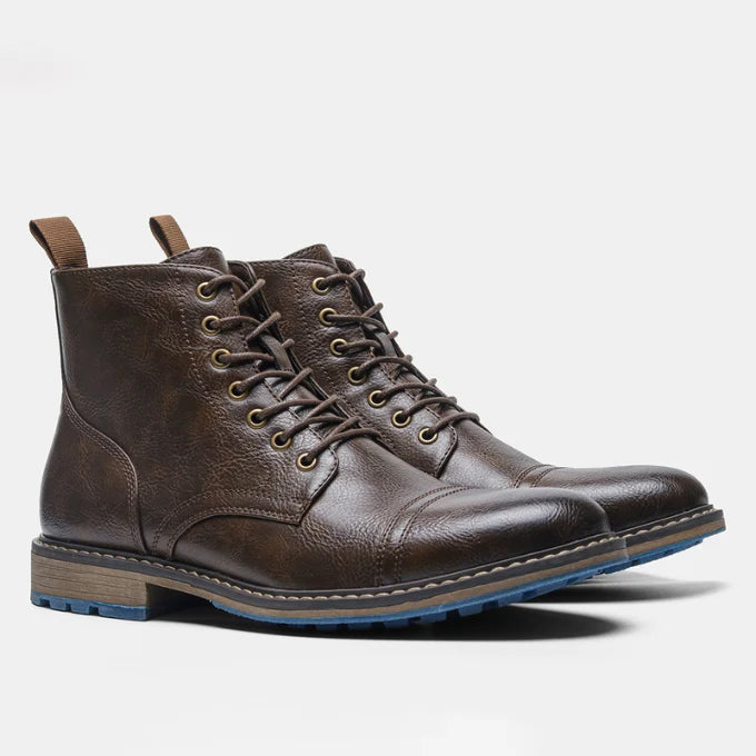 Men's Rugged Cowhide Leather Boots with Easy Side Zipper, photo 9
