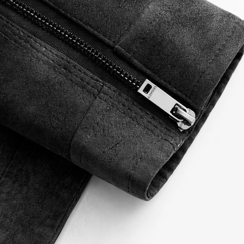 Maverick suede jacket, fleece lining detail