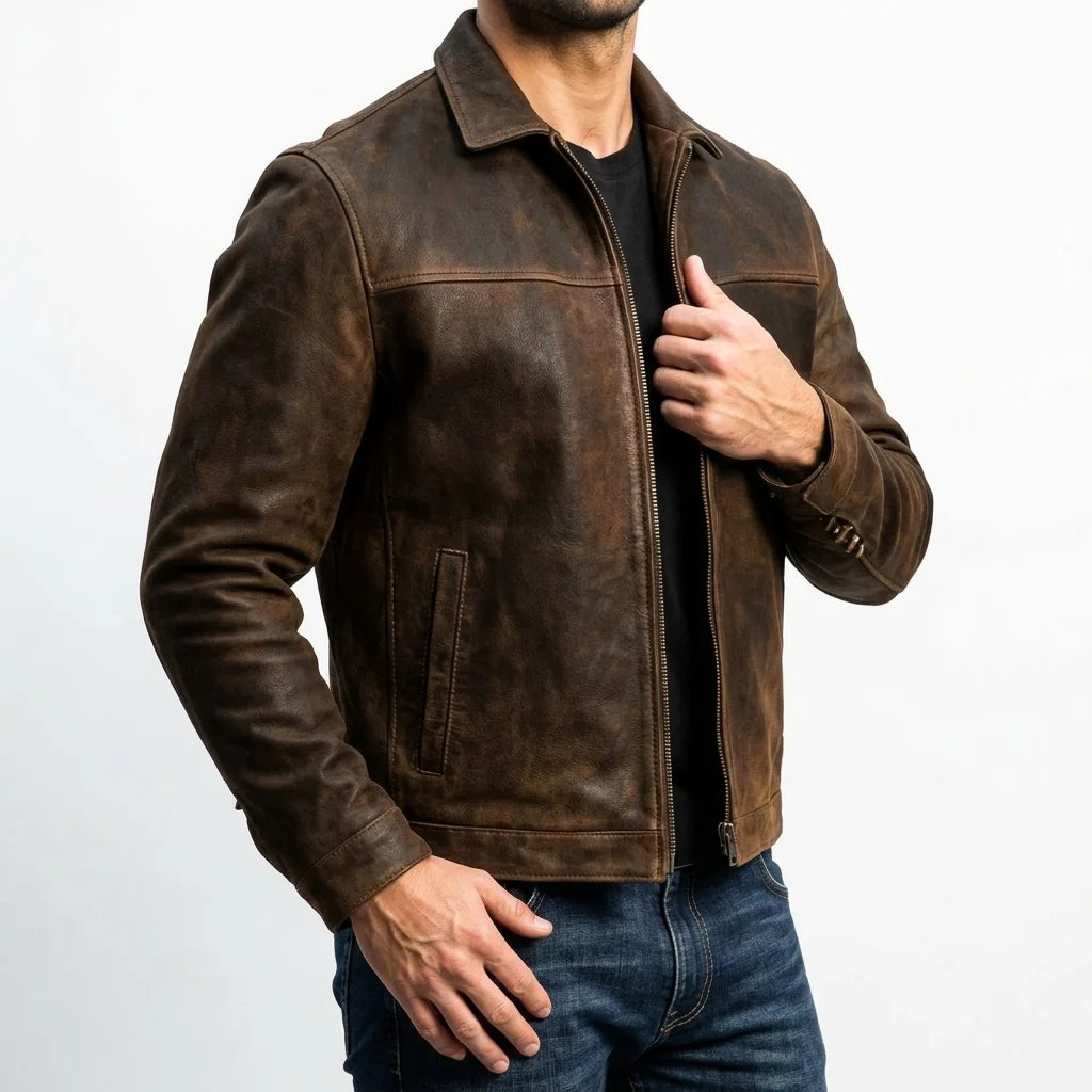 Julian leather jacket, back view