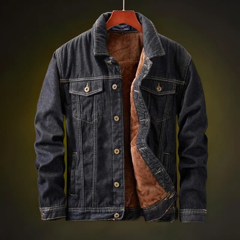 Isaac fleece-lined denim jacket, interior lining detail
