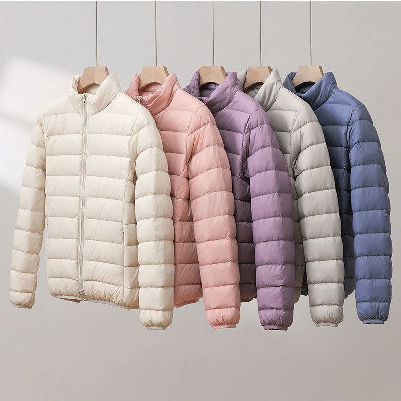 Brielle quilted puffer jacket in blue