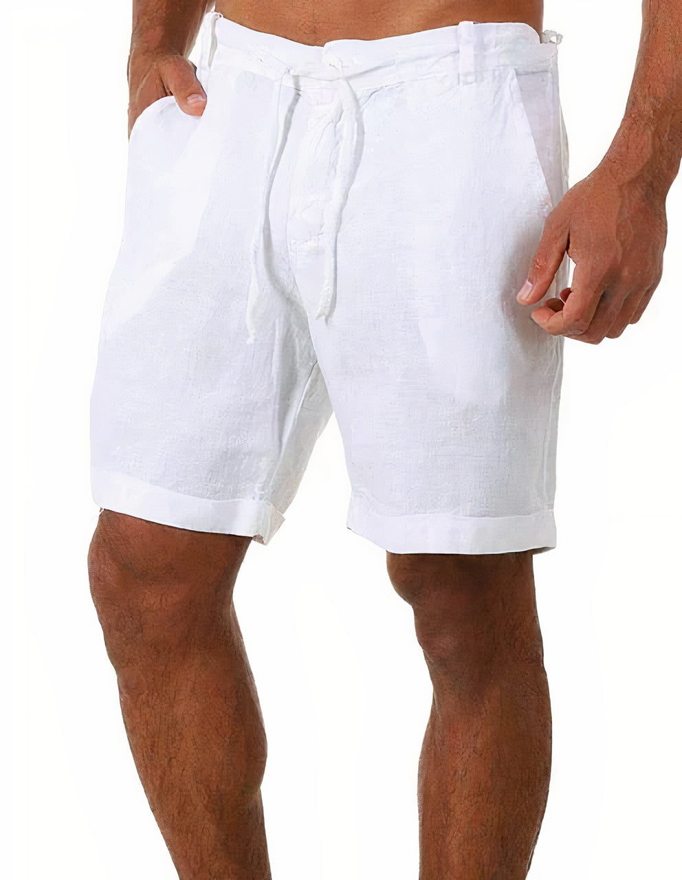 Elegant Men's Linen Summer Shorts Relaxed Fit 3