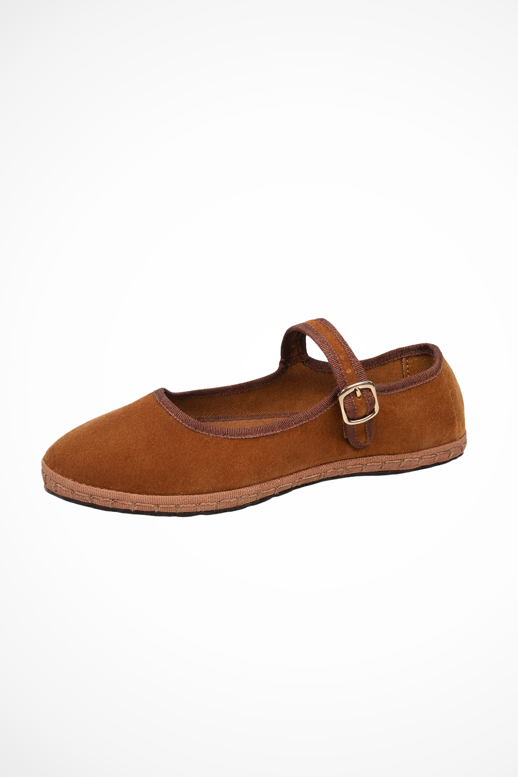 Women's blue mary jane ballet flats round toe buckle strap
