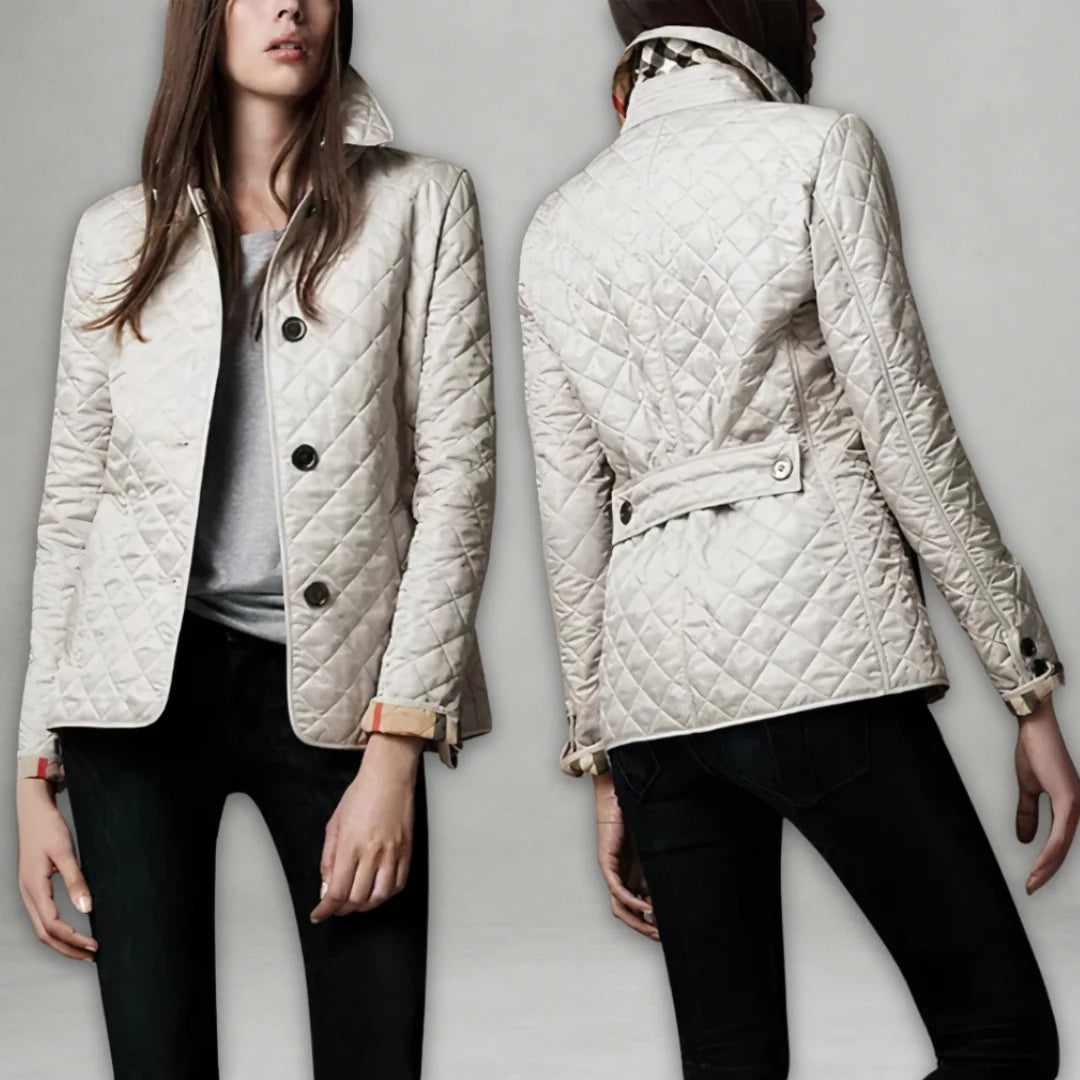 Women's white lightweight fall jacket