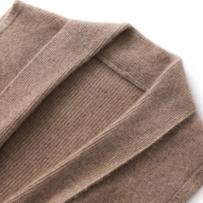 Women's cashmere blend knit vest with waist tie