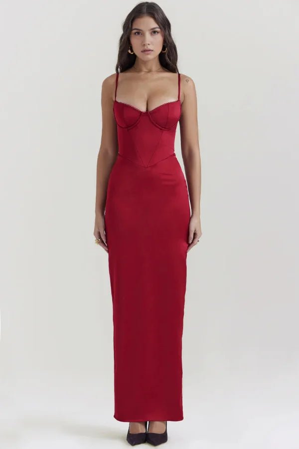 Hannah | Satin Gown Sweetheart Neckline Formal Fit 9