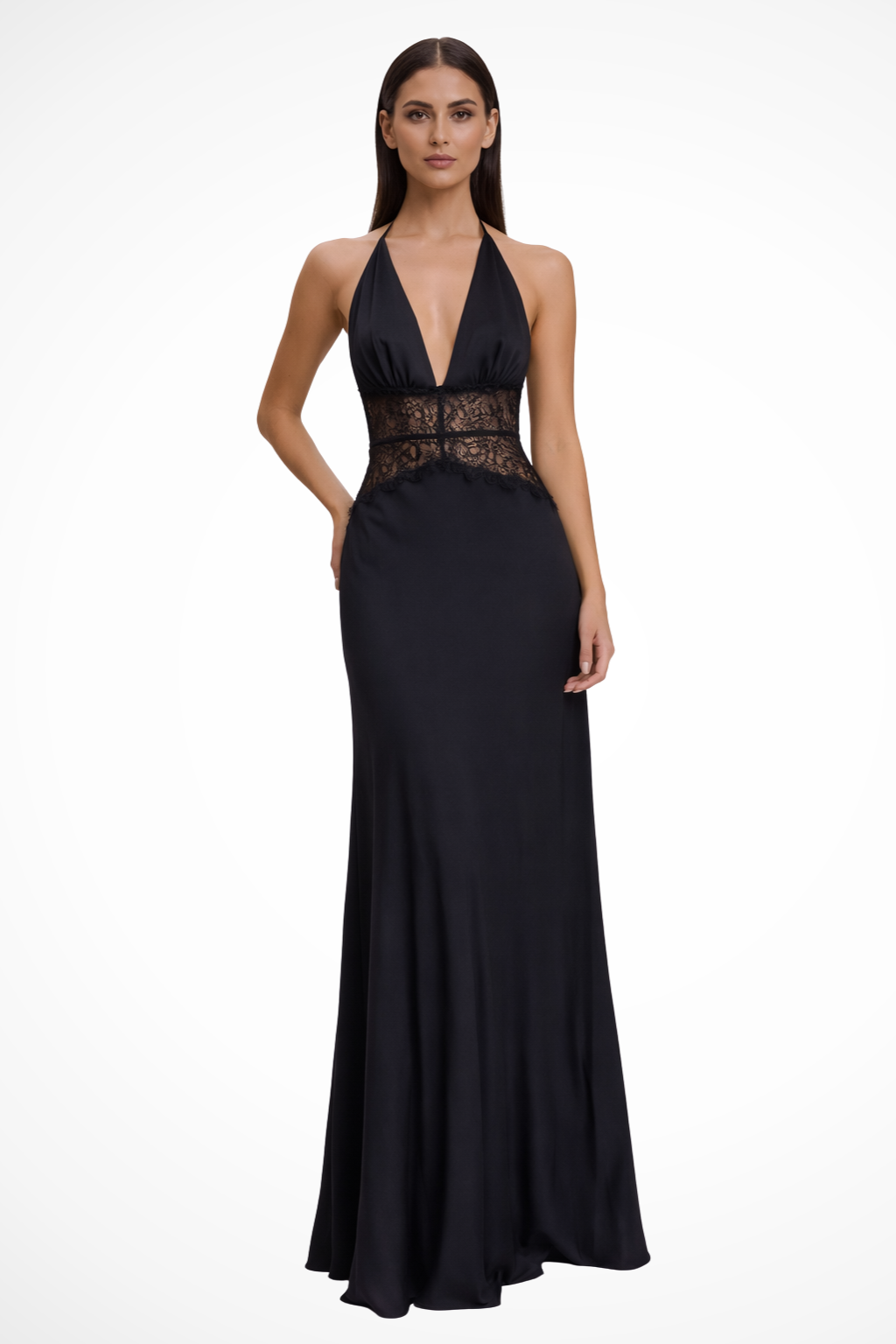 black halter wedding guest dress Backless Lace Maxi – Lior NYC Womens Loved Styles Dress Size:US10 - Preorder Black Loungewear SHEIN Tall Summer Ladies