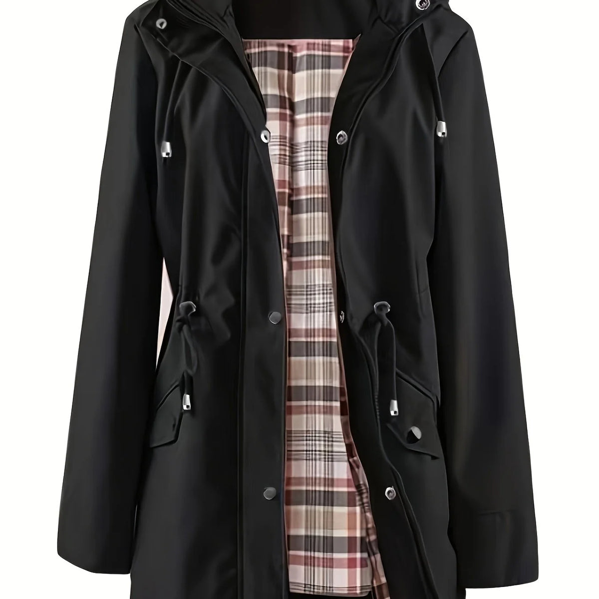 Joyce | Hooded Drawstring Rain Jacket 12