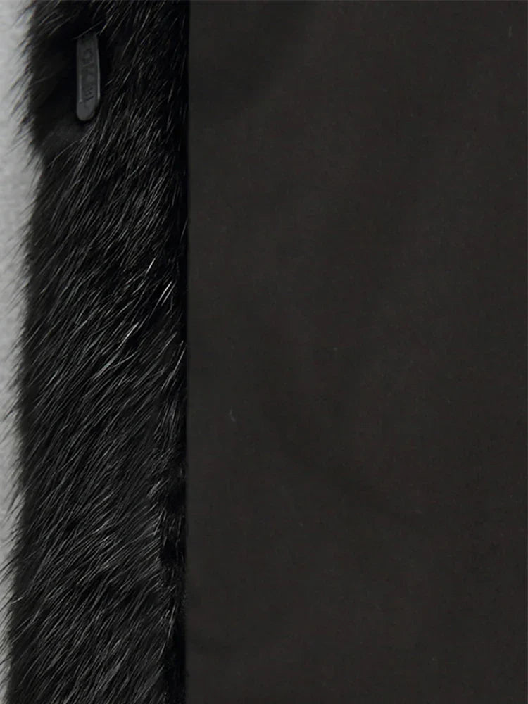 Sophie faux fur coat, texture detail