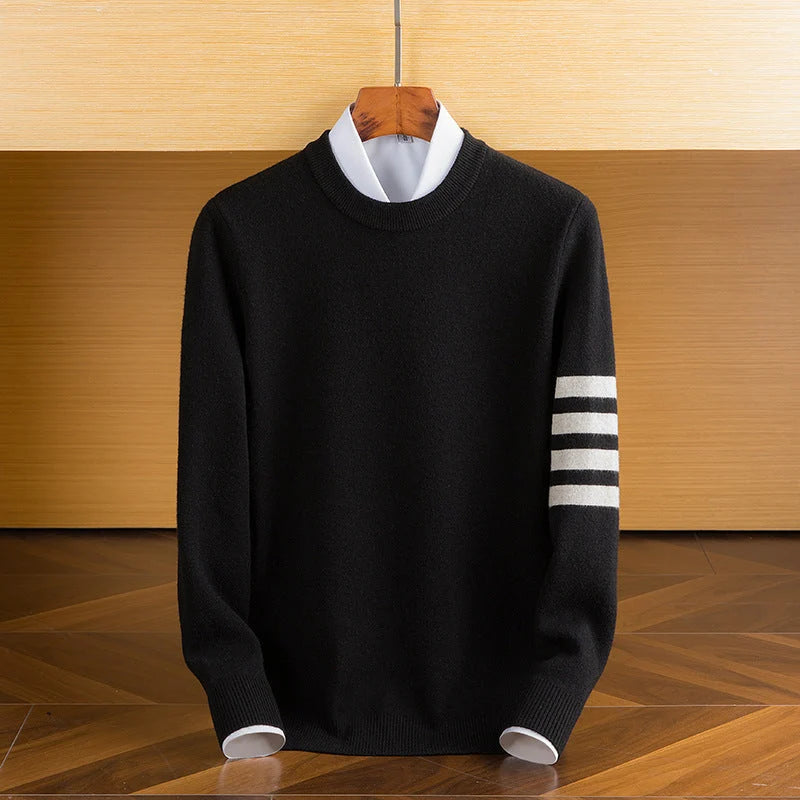 Ryan lambswool crewneck sweater in gray