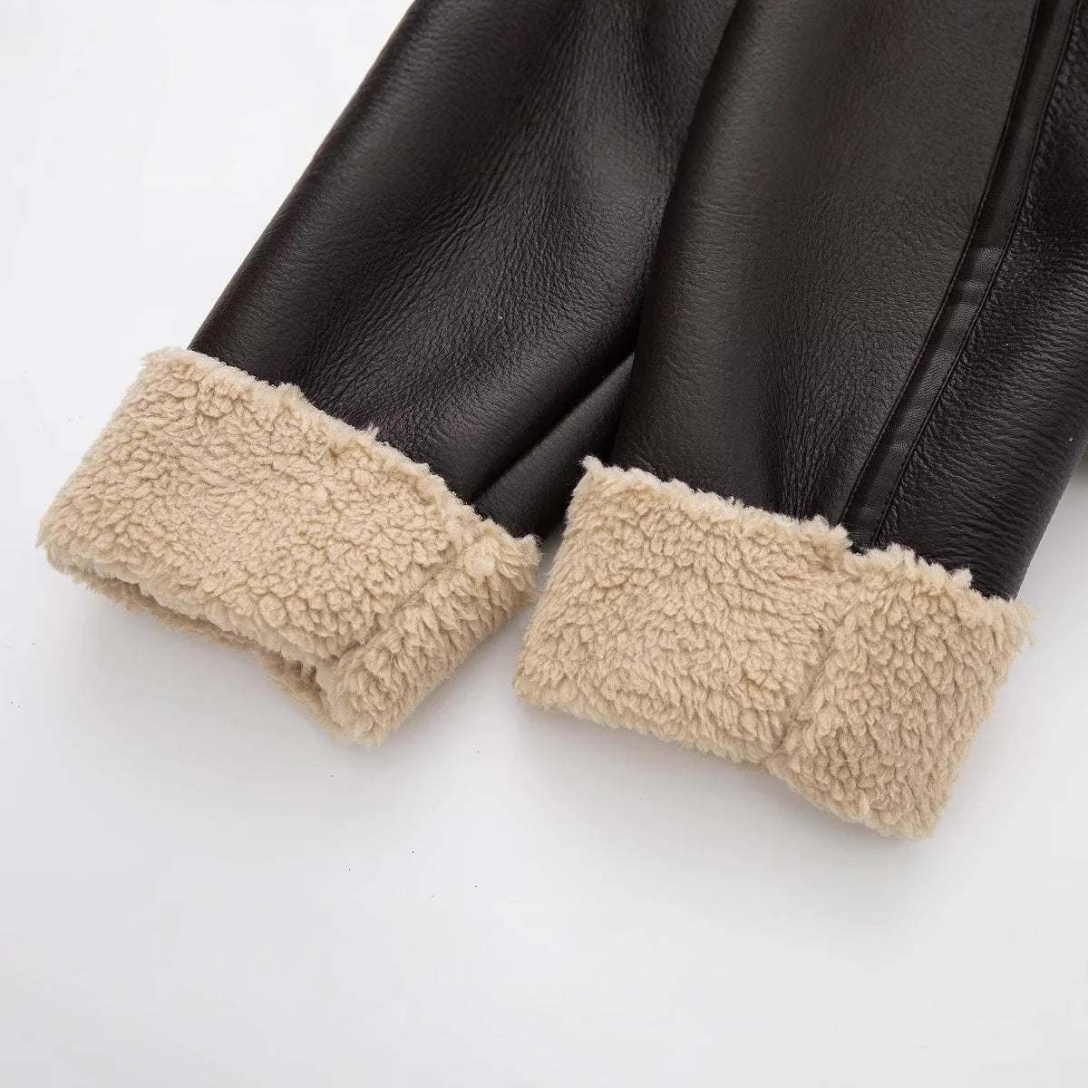 Vivian faux shearling trim jacket, collar detail