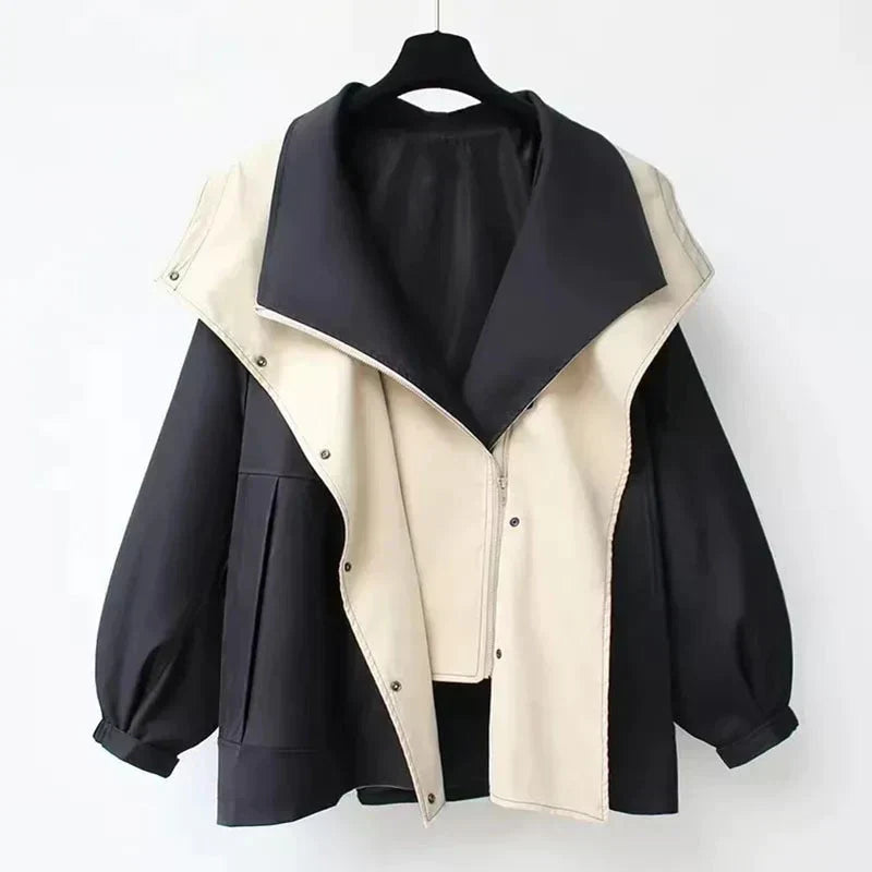 Black Hooded Oversized Trench Coat