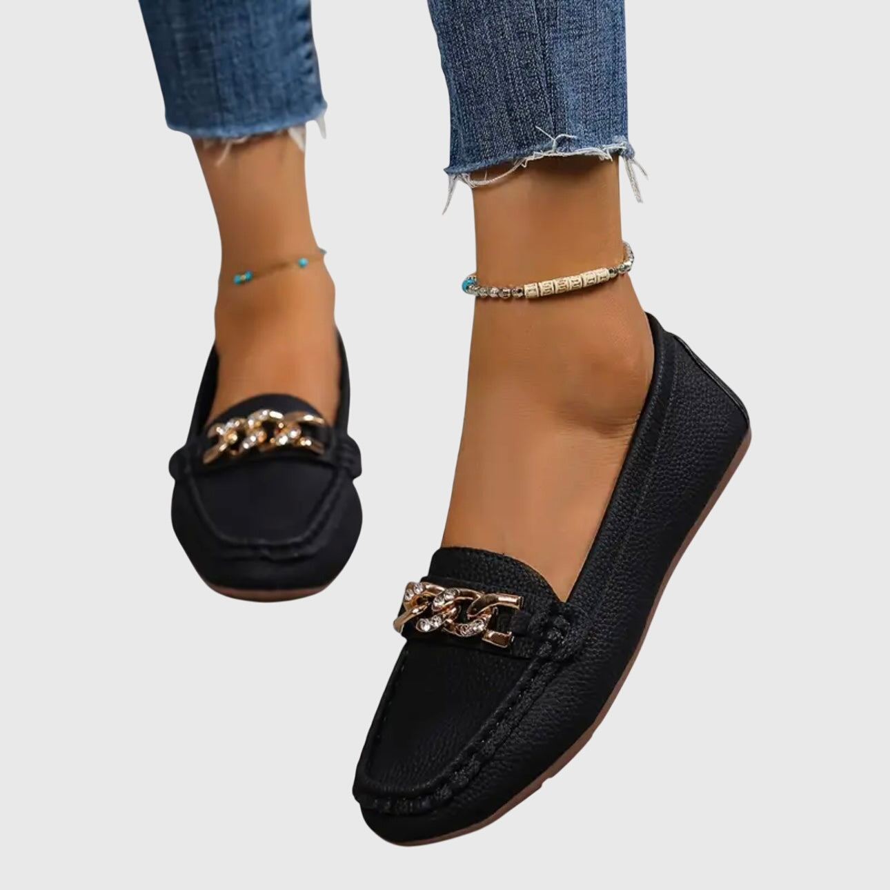Mia | Loafers For Women Chic Gold Chain Detail 9