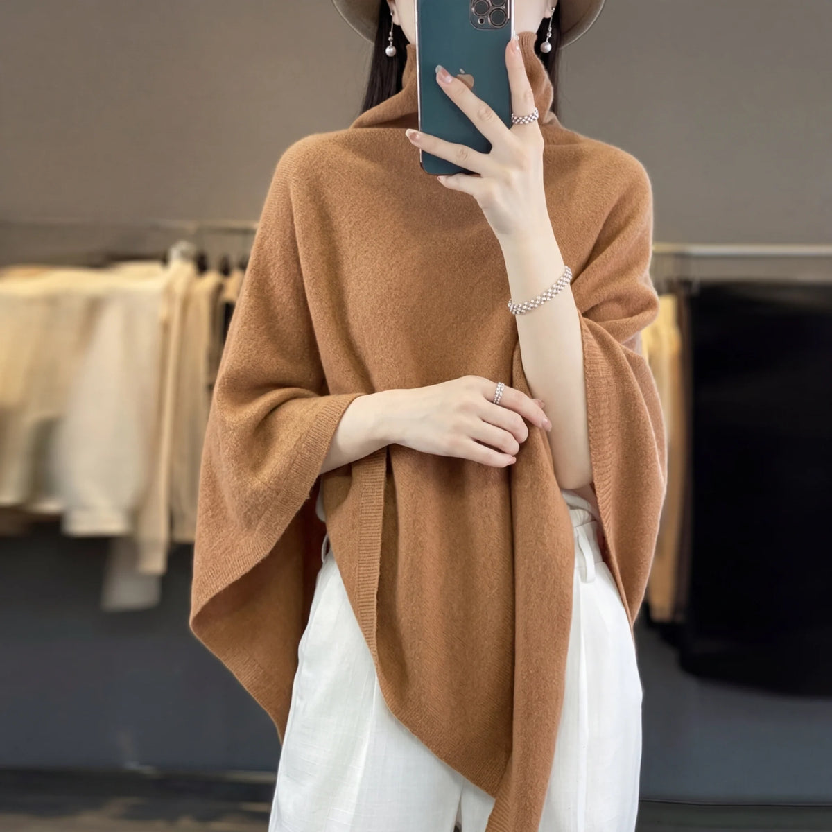 Grayson merino wool sweater in brown