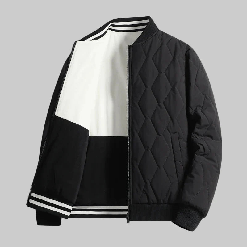 Cameron quilted bomber jacket in gray
