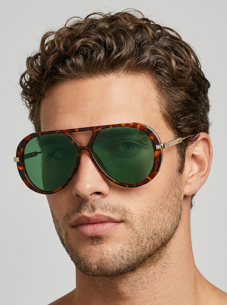 blue Aviator Sunglasses