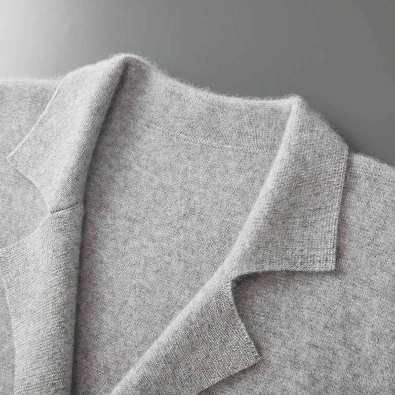 Men's double-breasted cashmere blazer