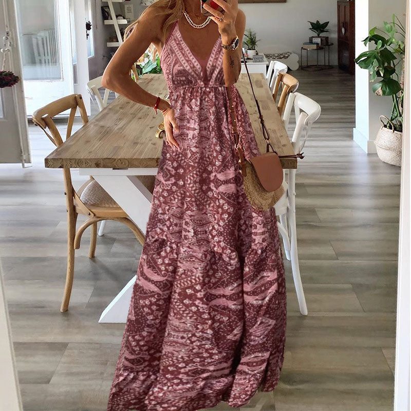 Sienna | Floral Maxi Dress V Neck Boho Style 4