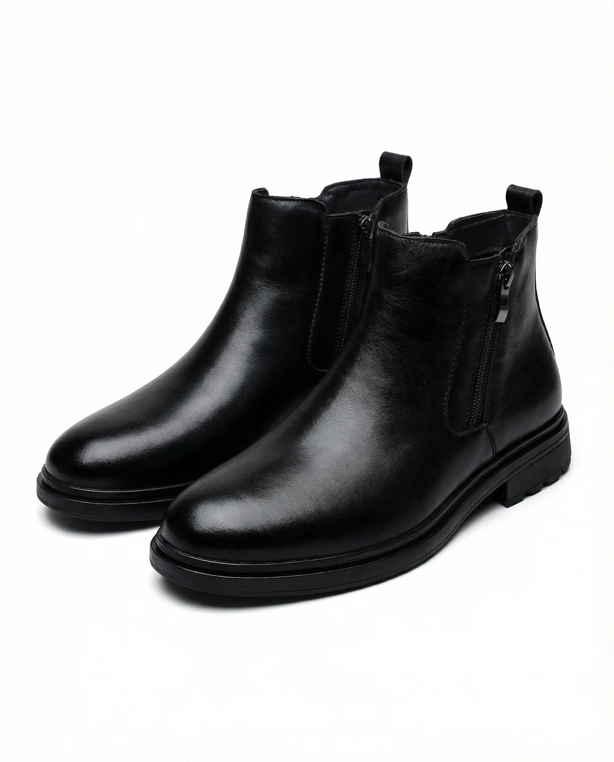 Men's Genuine Leather Boots with a Functional Side Zip, photo 6