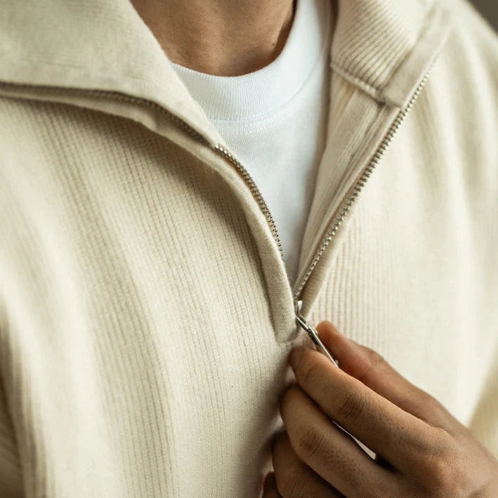 Men's Heavyweight Knit Quarter-Zip Sweater, photo 4