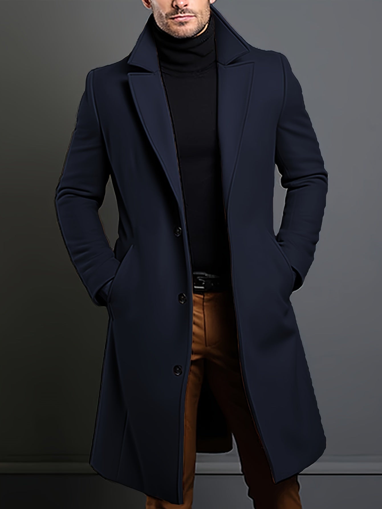 Tailored Longline Winter Coat with Slant Pockets – view 7