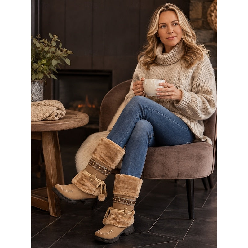Cozy Boho Mid-Calf Winter Boots – view 6