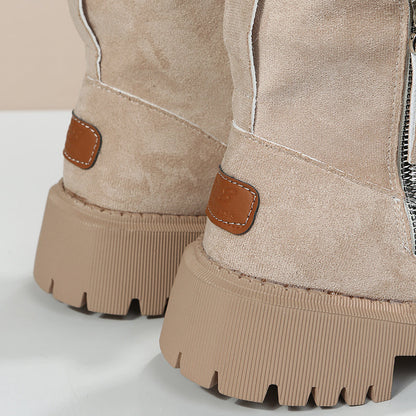 Women's insulated winter boots in beige
