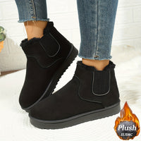 Adrienne | Cozy Platform Ankle Boots with Elastic Panels