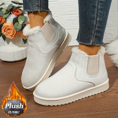 Cozy Platform Ankle Boots with Elastic Panels – view 4