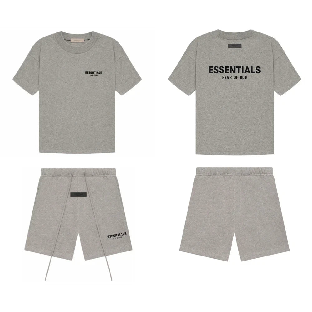 Men's dark gray T-Shirt & Shorts Matching Set for Summer