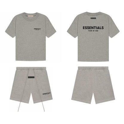 Men's dark gray T-Shirt & Shorts Matching Set for Summer