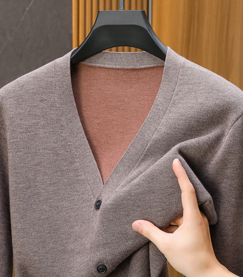 Men's cashmere blend v-neck cardigan