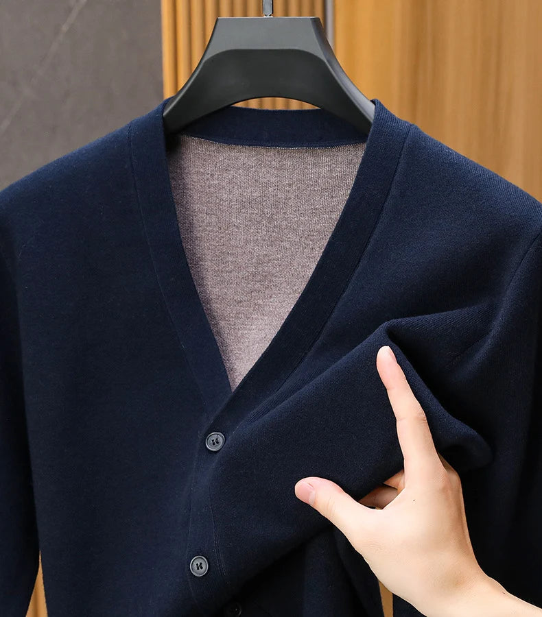 Men's cashmere blend v-neck cardigan