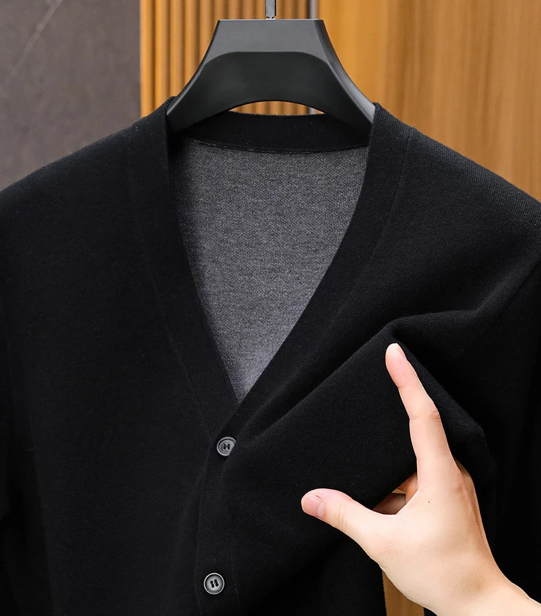 Men's cashmere blend v-neck cardigan