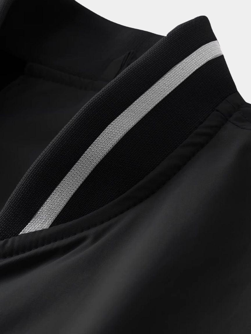 Oversized Button-Front Bomber Jacket with Set-In Pockets – view 3