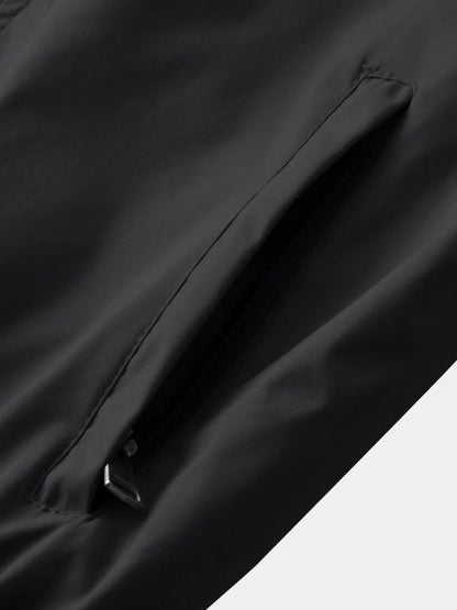 Oversized Button-Front Bomber Jacket with Set-In Pockets – view 4
