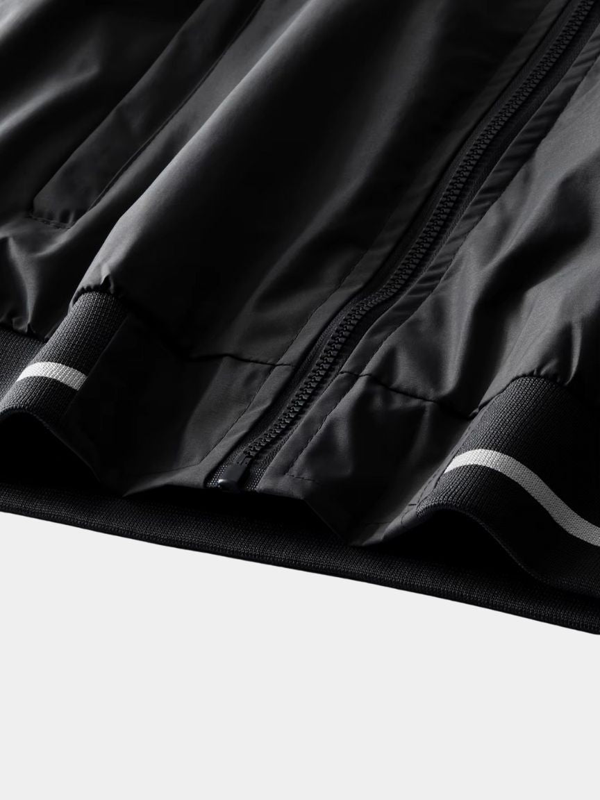Oversized Button-Front Bomber Jacket with Set-In Pockets – view 5