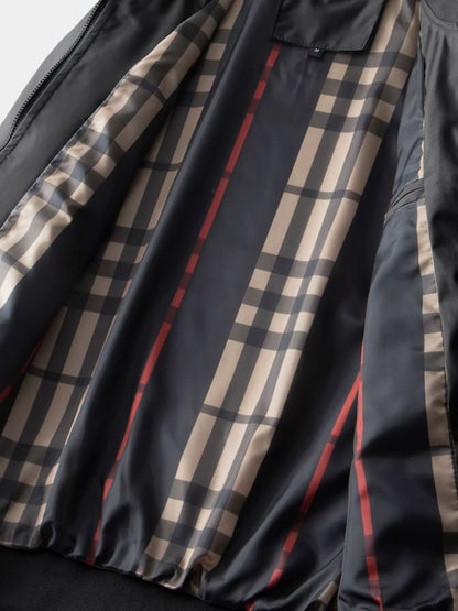 Oversized Button-Front Bomber Jacket with Set-In Pockets – view 6