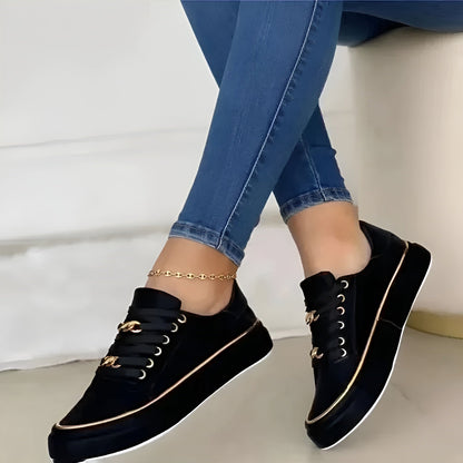 Alex | Sneakers Lace-Up Chic Metallic Accents 5