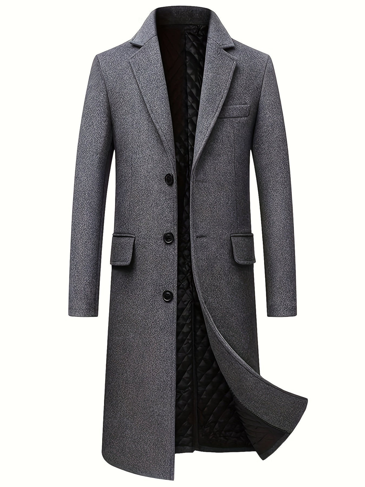 Men's Tailored Long Winter Overcoat