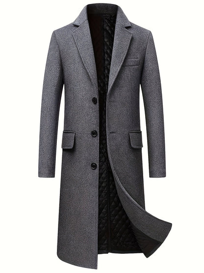 Men's Tailored Long Winter Overcoat
