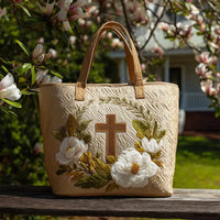 Alice | Cross Print Canvas Tote Bag