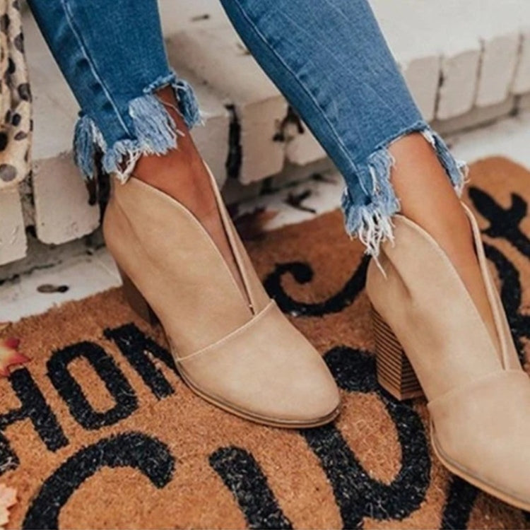 Almond Toe Ankle Boots for Women – Chic & Effortless V-Cut Style 2