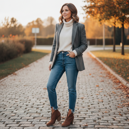 Almond Toe Ankle Boots for Women – Chic & Effortless V-Cut Style 3