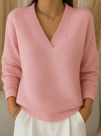 Cornelia | Women's Relaxed Waffle Knit Sweater for Fall