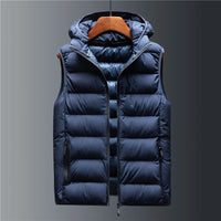 Clayton | Men's Down Puffer Vest with Detachable Hood and Zip Pockets